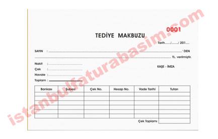 tahsilat makbuzu fiyatları